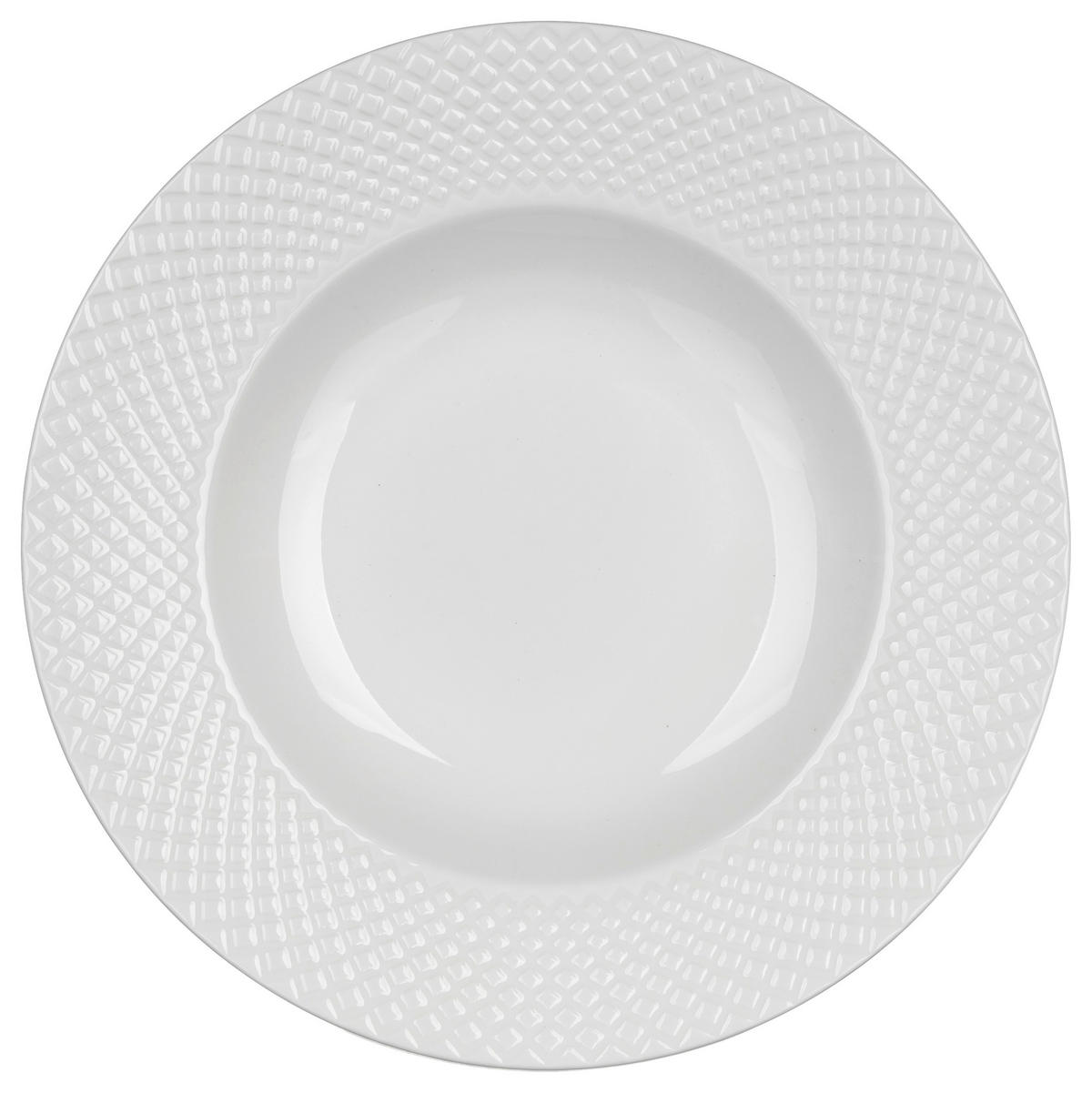 HLUBOKÝ TALÍŘ keramika 22,5 cm - bílá, Design, keramika (22,5cm)