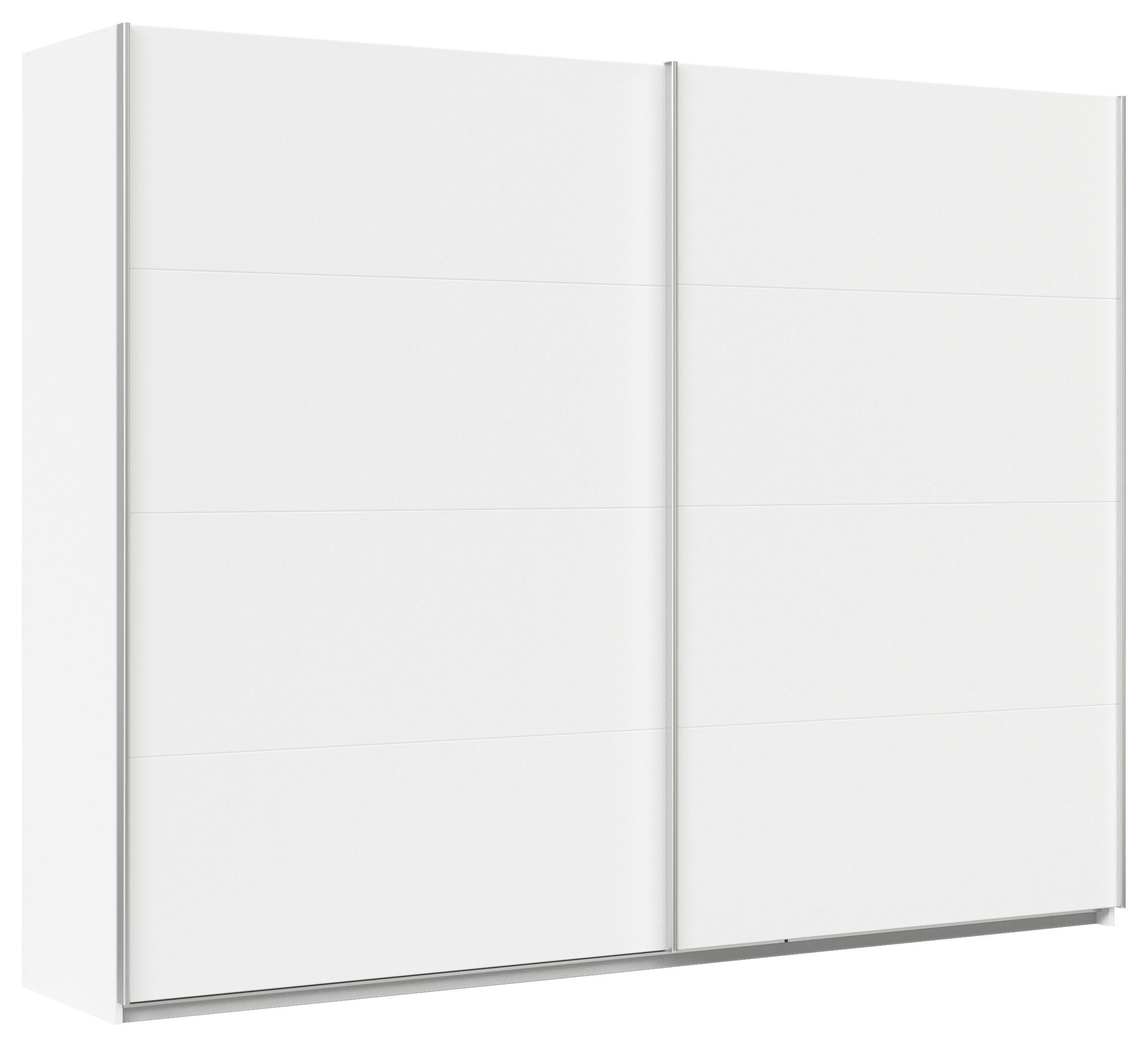 SCHWEBETÜRENSCHRANK  in Weiß  - Alufarben/Weiß, KONVENTIONELL, Holzwerkstoff/Metall (271/210/62cm) - Xora