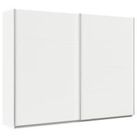 SCHWEBETÜRENSCHRANK  in Weiß  - Alufarben/Weiß, KONVENTIONELL, Holzwerkstoff/Metall (271/210/62cm) - Xora