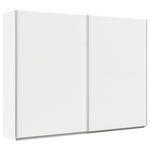 SCHWEBETÜRENSCHRANK  in Weiß  - Alufarben/Weiß, KONVENTIONELL, Holzwerkstoff/Metall (271/210/62cm) - Xora