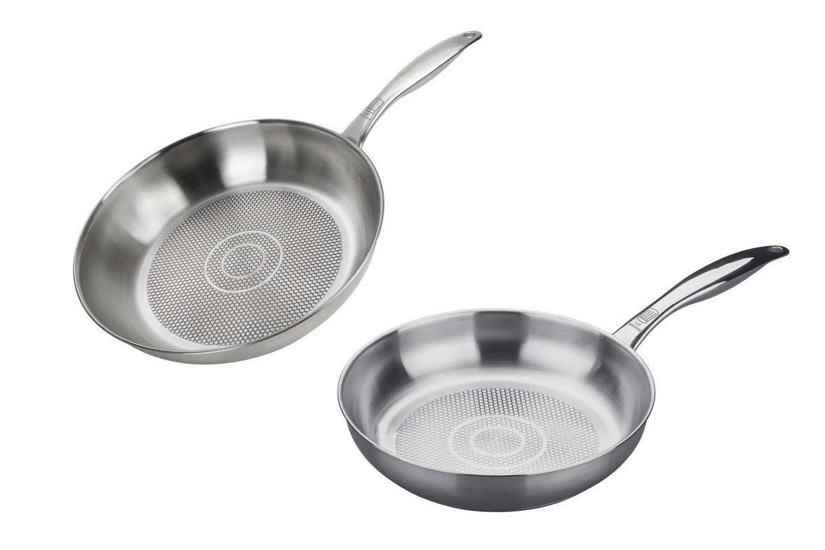 PFANNENSET 2-teilig 24 + 28 cm  - Silberfarben, Basics, Metall (24 + 28cm) - Chefkoch+Fackelmann