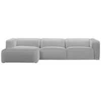 ECKSOFA in Webstoff Ecru  - Ecru/Schwarz, Design, Kunststoff/Textil (163/332cm) - Stylife