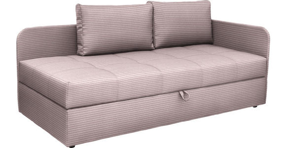 LIEGE  in Cord Hellrosa  - Hellrosa/Schwarz, Basics, Kunststoff/Textil (205/90/95cm) - Xora