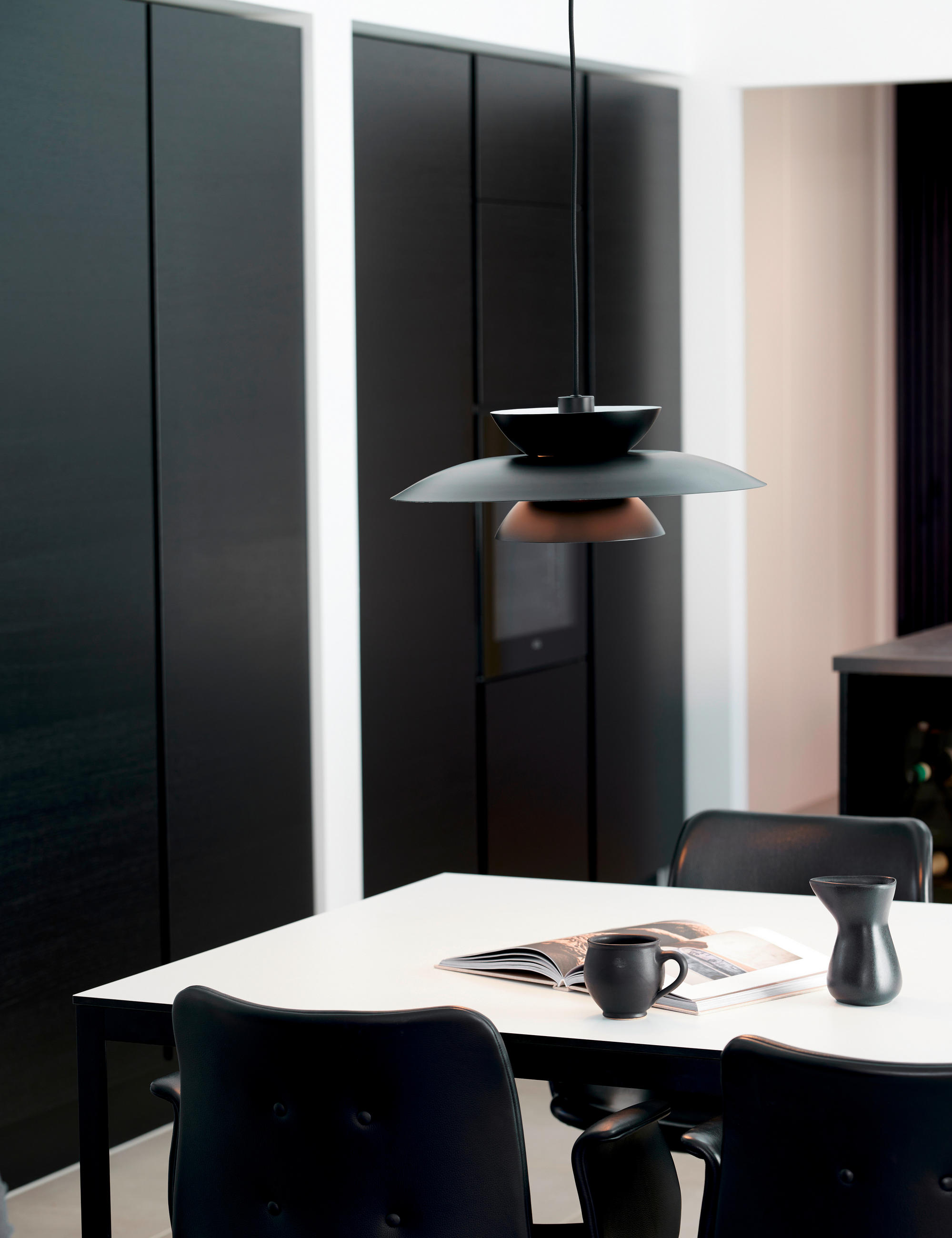 HÄNGELEUCHTE Carmen 45/15 cm   - Schwarz, Design, Metall (45/15cm) - Nordlux