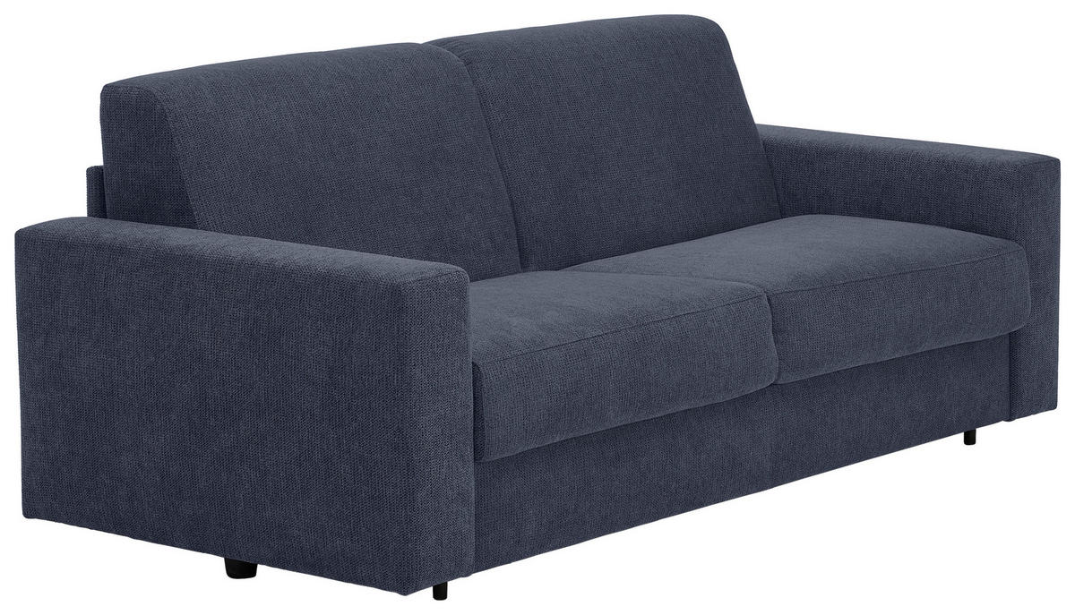 SCHLAFSOFA Webstoff Dunkelblau  - Schwarz/Dunkelblau, KONVENTIONELL, Kunststoff/Textil (198/84/96cm) - Carryhome