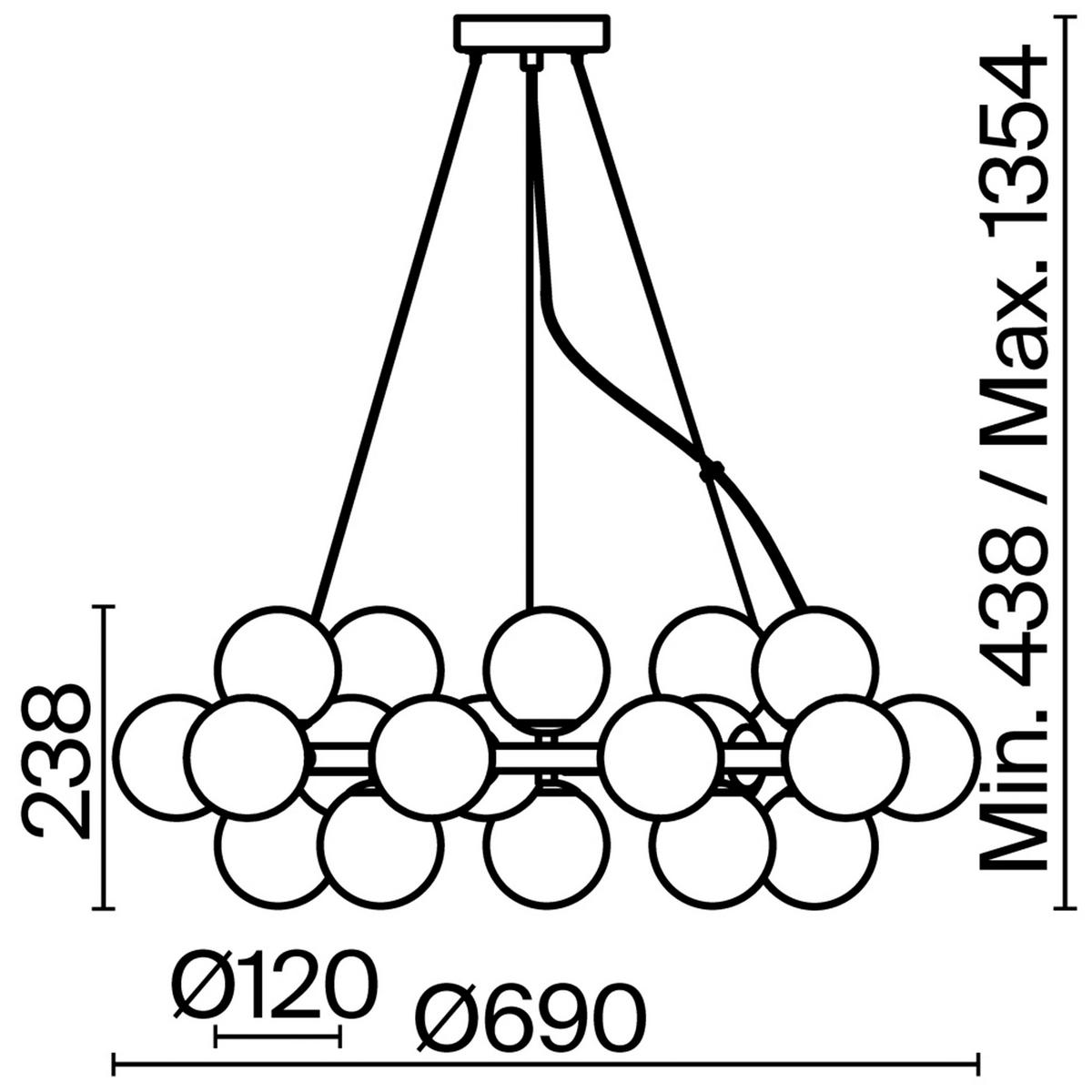 PENDELLAMPA 23,8/22,8/123,5 cm  - svart, Trend, metall/glas (23,8/22,8/123,5cm) - MAYTONI