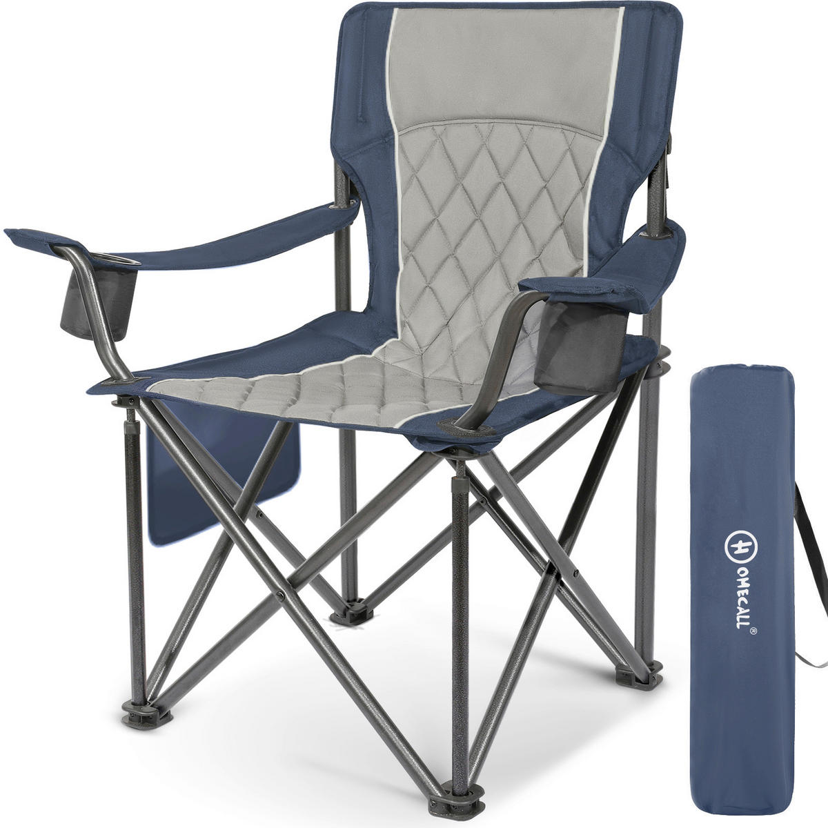 CAMPING-KLAPPSTUHL - Blaugrau, Basics, Textil/Metall (94/97/61.8cm) - Modante