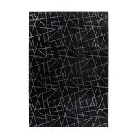 FLACHWEBETEPPICH Wohnzimmer 200/290 cm Bijou 125 Schwarz / Silber Schwarz, Silberfarben rechteckig  - Silberfarben/Schwarz, KONVENTIONELL, Textil (200/290cm) - Kayoom