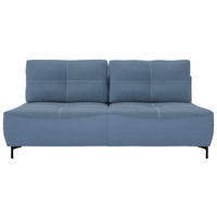 SCHLAFSOFA  mit Schlafen auf Sitzhöhe, Rücken echt Struktur Blau  - Blau/Schwarz, Design, Textil/Metall (197/94/96cm) - MID.YOU