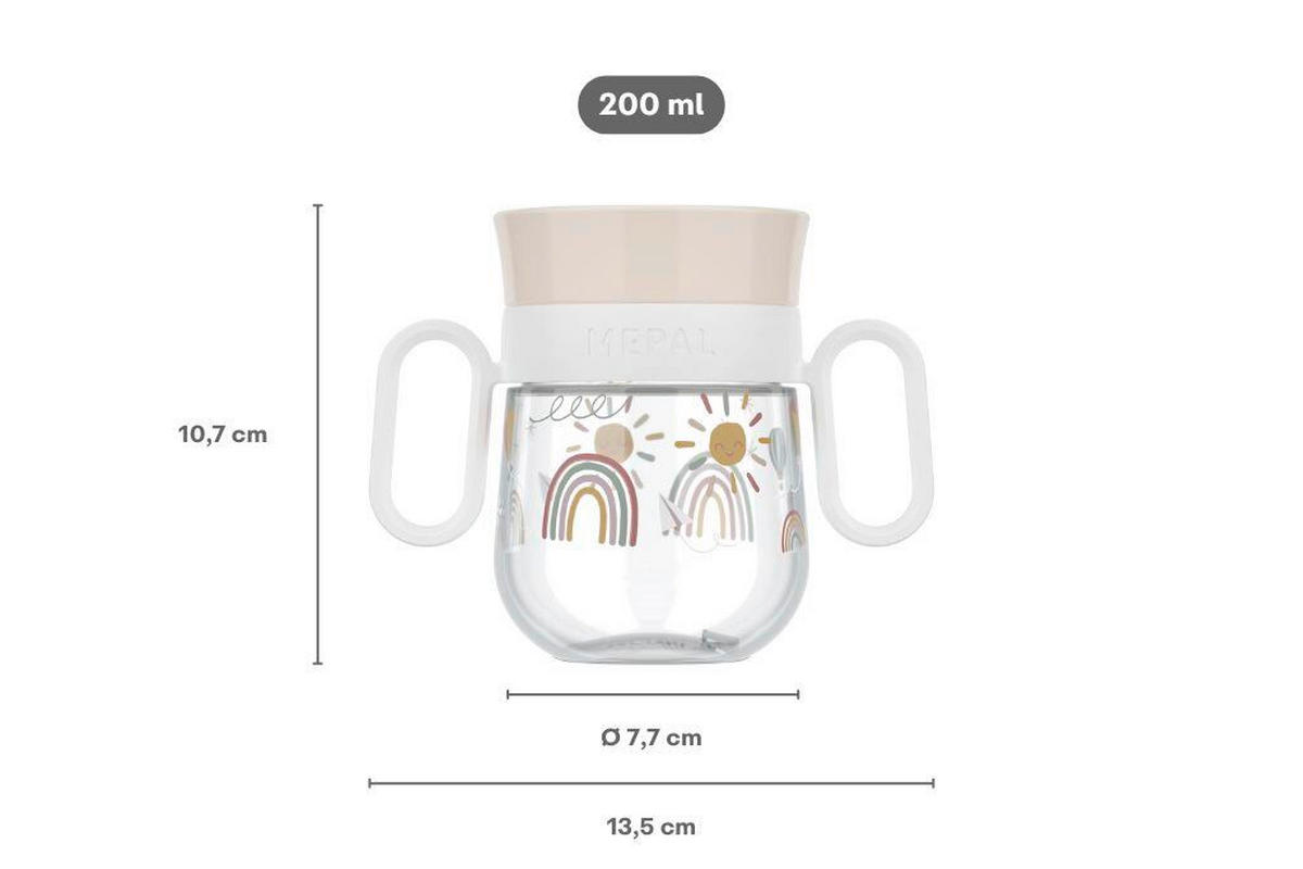 TRINKBECHER Mio  - Salbeigrün/Multicolor, Basics, Kunststoff (300cm) - Mepal