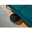 ECKSOFA in Chenille, Mikrofaser Petrol  - Petrol/Schwarz, Design, Textil/Metall (299/157cm) - Dieter Knoll