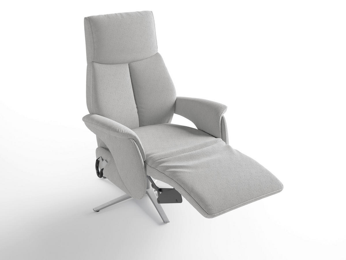 RELAXAČNÍ KŘESLO, textil, barvy stříbra - barvy stříbra, Basics, kov/textil (75/110/85cm) - Sit & More