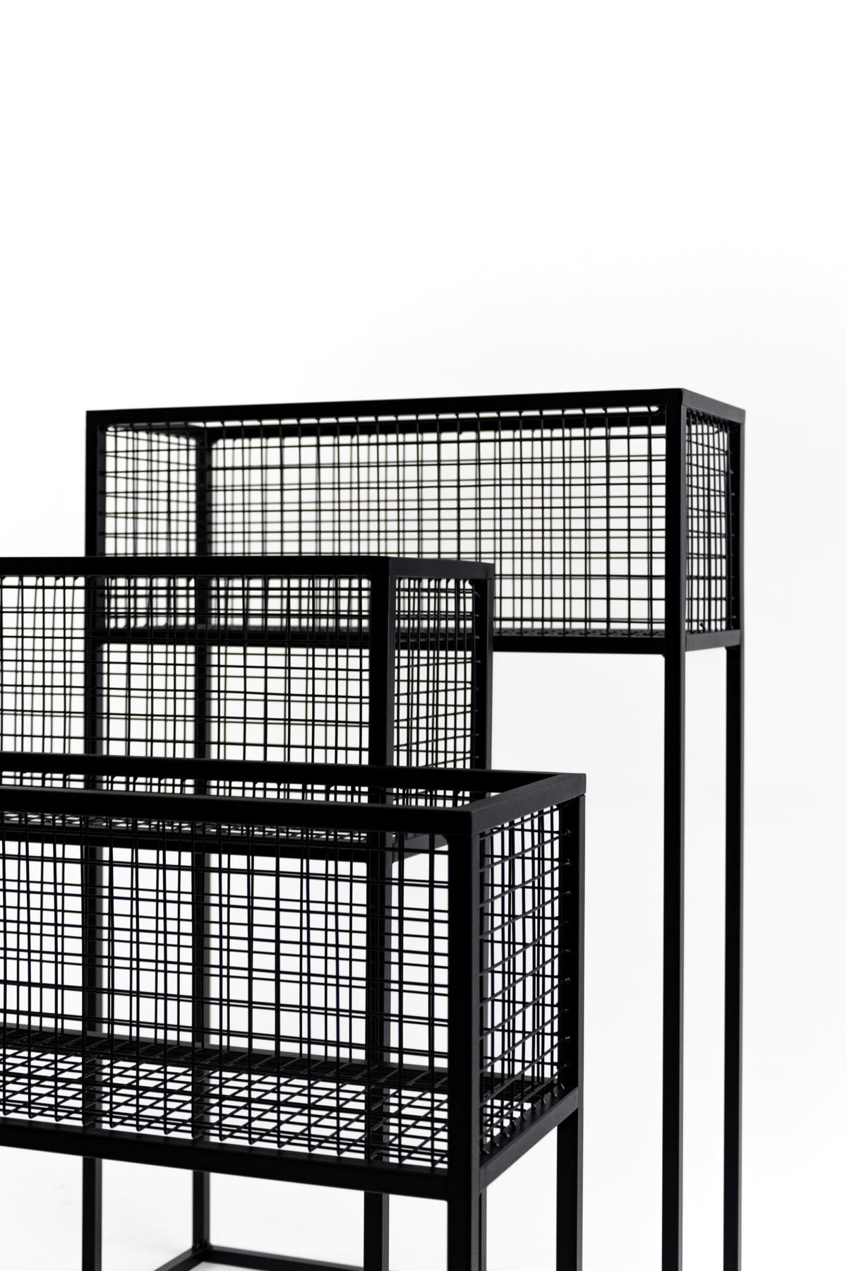 BLUMENSTÄNDER Metall  - Schwarz, Basics, Metall (60/75/23cm)