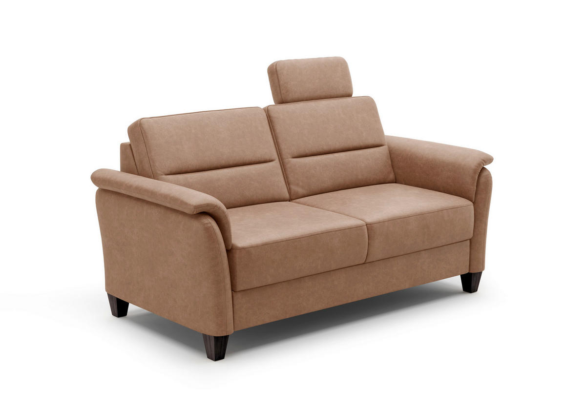 3-SITZER-SOFA in Mikrofaser Cognac  - Wengefarben/Cognac, Konventionell, Holz/Textil (179/89/89cm) - Sit & More