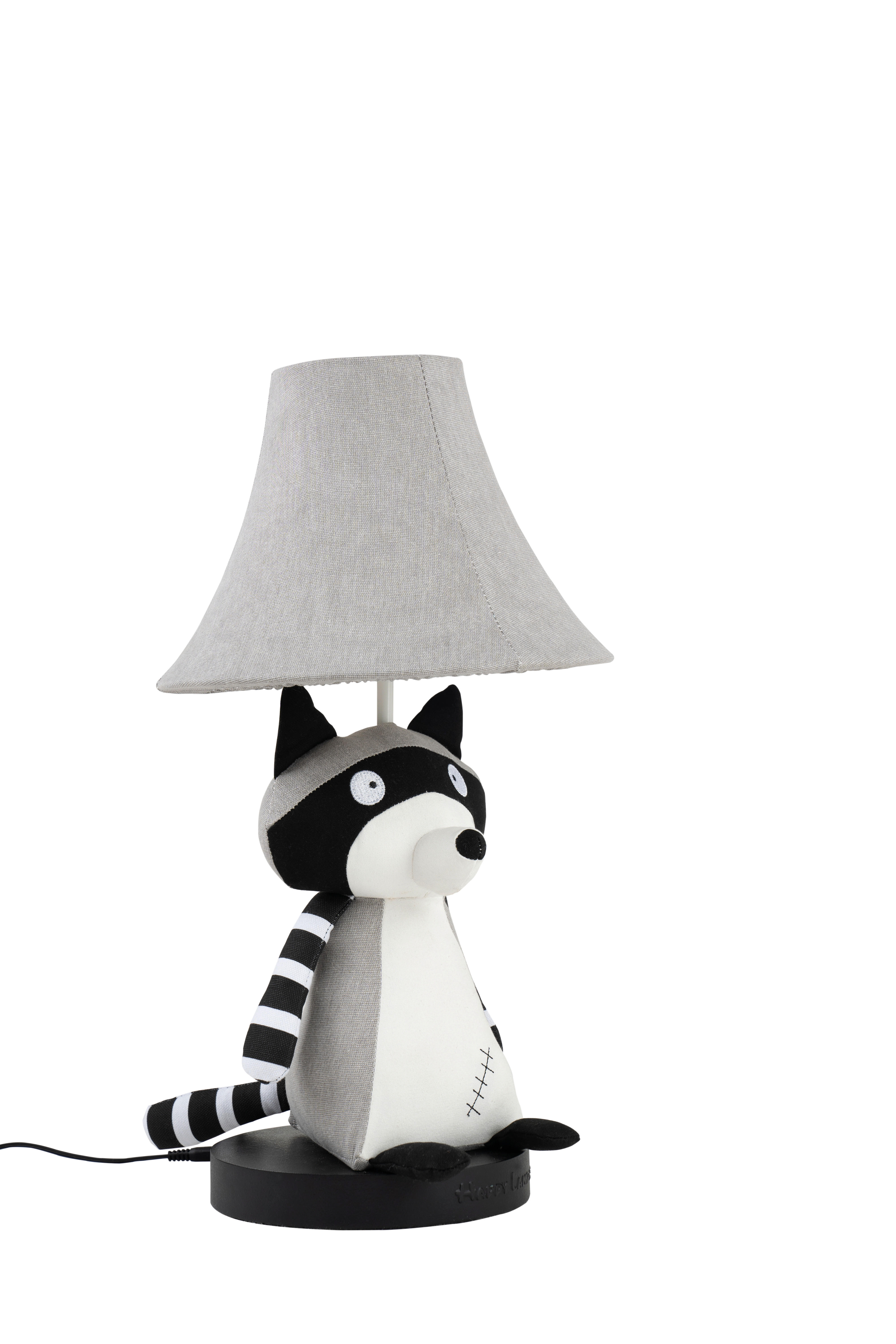 LED-KINDERTISCHLEUCHTE 26/47/26 cm   - Hellgrau/Weiß, LIFESTYLE, Textil/Metall (26/47/26cm) - Happy Lamps