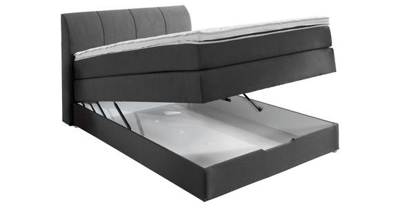 BOXSPRINGBETT 140/200 cm in Anthrazit - Anthrazit, KONVENTIONELL, Textil (140/200cm) - Carryhome