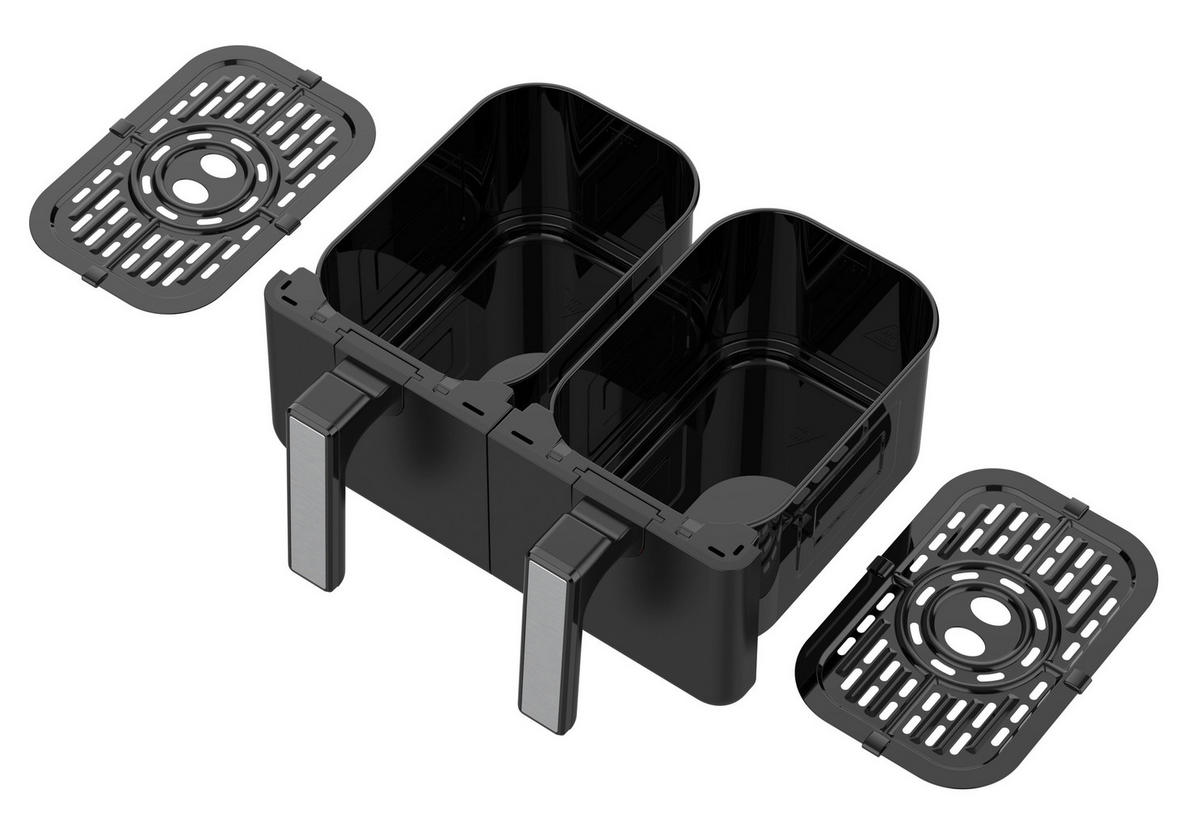 HEIßLUFTFRITTEUSE 8 l  - Schwarz, Basics, Kunststoff/Metall (37/34,2/31cm) - Atrigo