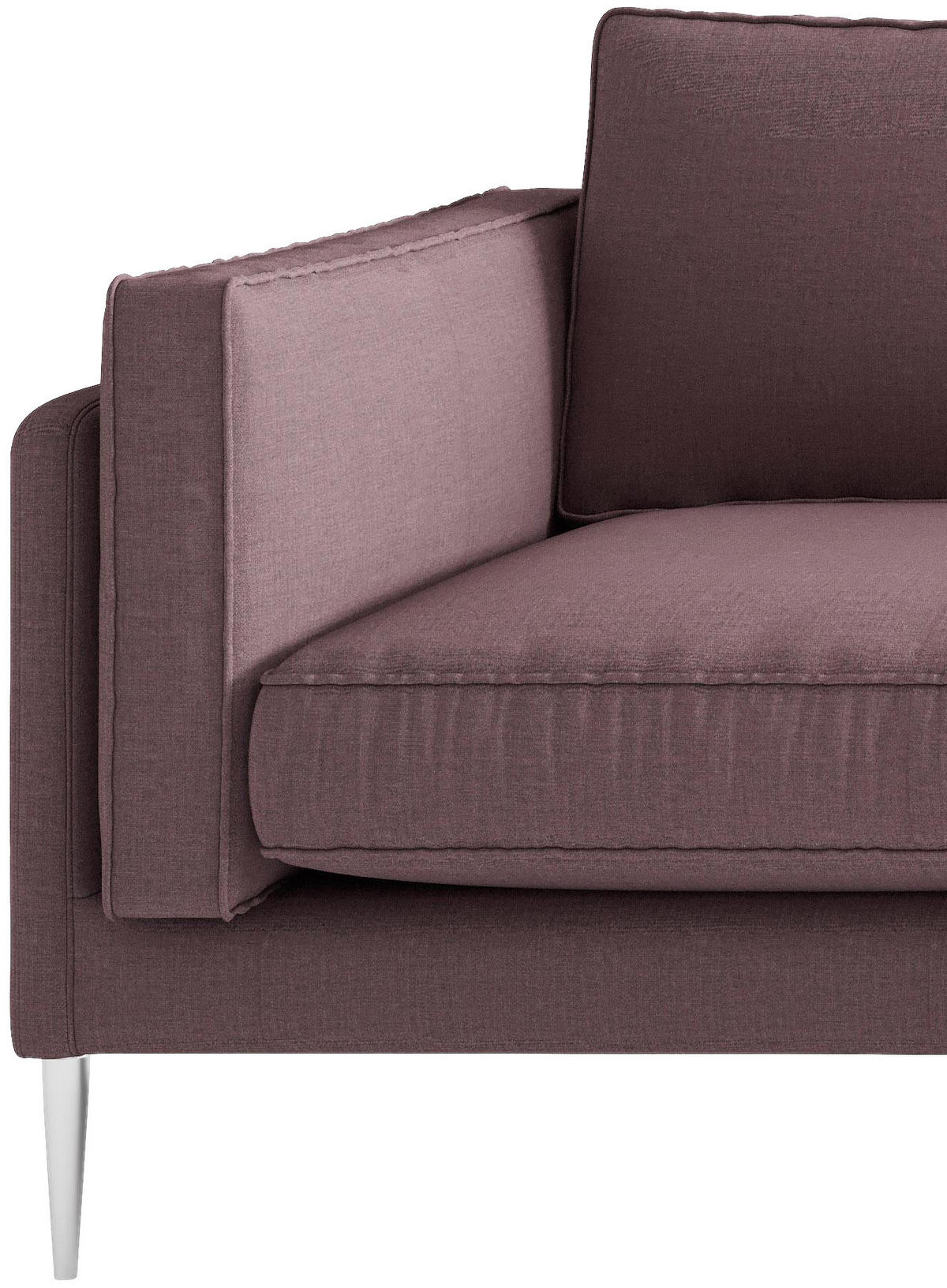 SITZGARNITUR Flachgewebe Rot  - Edelstahlfarben/Rot, Design, Textil/Metall - Livetastic