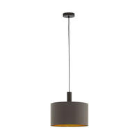 PLAFONIERĂ - cappuccino/maro închis, Basics, metal/textil (38/150cm)