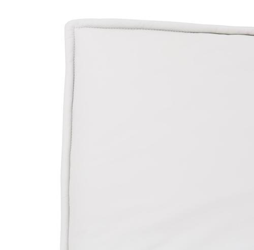 RELAXLIEGE in Echtleder Creme  - Edelstahlfarben/Creme, Design, Leder/Metall (70/99/137cm) - Koinor