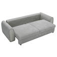 SCHLAFSOFA in Cord, Feincord Hellgrau  - Hellgrau/Schwarz, KONVENTIONELL, Kunststoff/Textil (240/83/116cm) - Carryhome