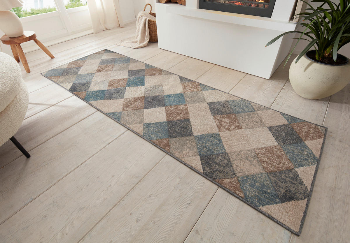 LÄUFER 80/200 cm Terrain  - Multicolor/Creme, Design, Kunststoff/Textil (80/200cm)