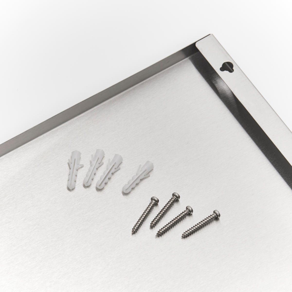 MAGNETTAFEL - Silberfarben/Weiß, Basics, Metall (40/60/1,4cm) - Zeller Present
