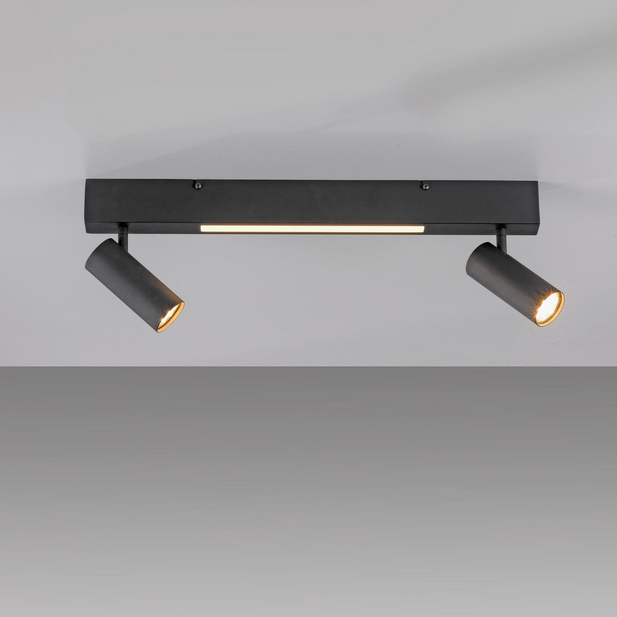 LED-DECKENLEUCHTE 71,5/22/20,5 cm   - Schwarz, Design, Kunststoff/Metall (71,5/22/20,5cm) - Schöner Wohnen