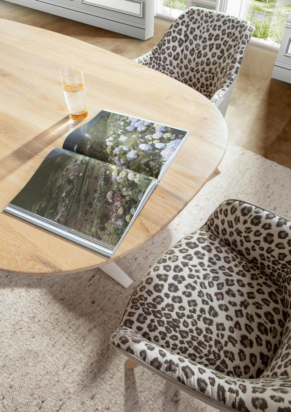 ESSTISCH Holz 220/100/77 cm  - Weiss/Eichefarben, Modern, Holz/Metall (220/100/77cm) - Livetastic