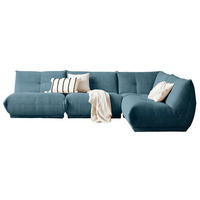 ECKSOFA in Cord Petrol  315/210 cm  - Petrol, Trend, Textil (315/210cm) - Livetastic