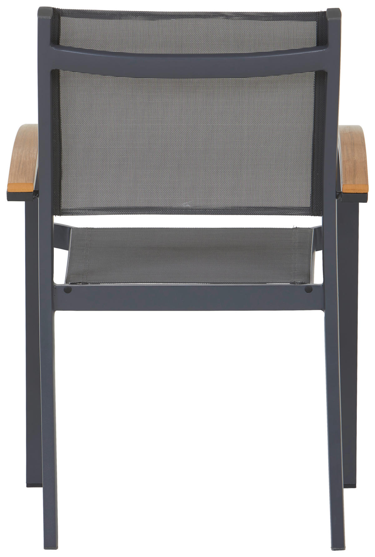 STAPELSESSEL Aluminium Anthrazit, Braun  - Anthrazit/Braun, MODERN, Kunststoff/Textil (66/86/56cm) - Ambia Garden
