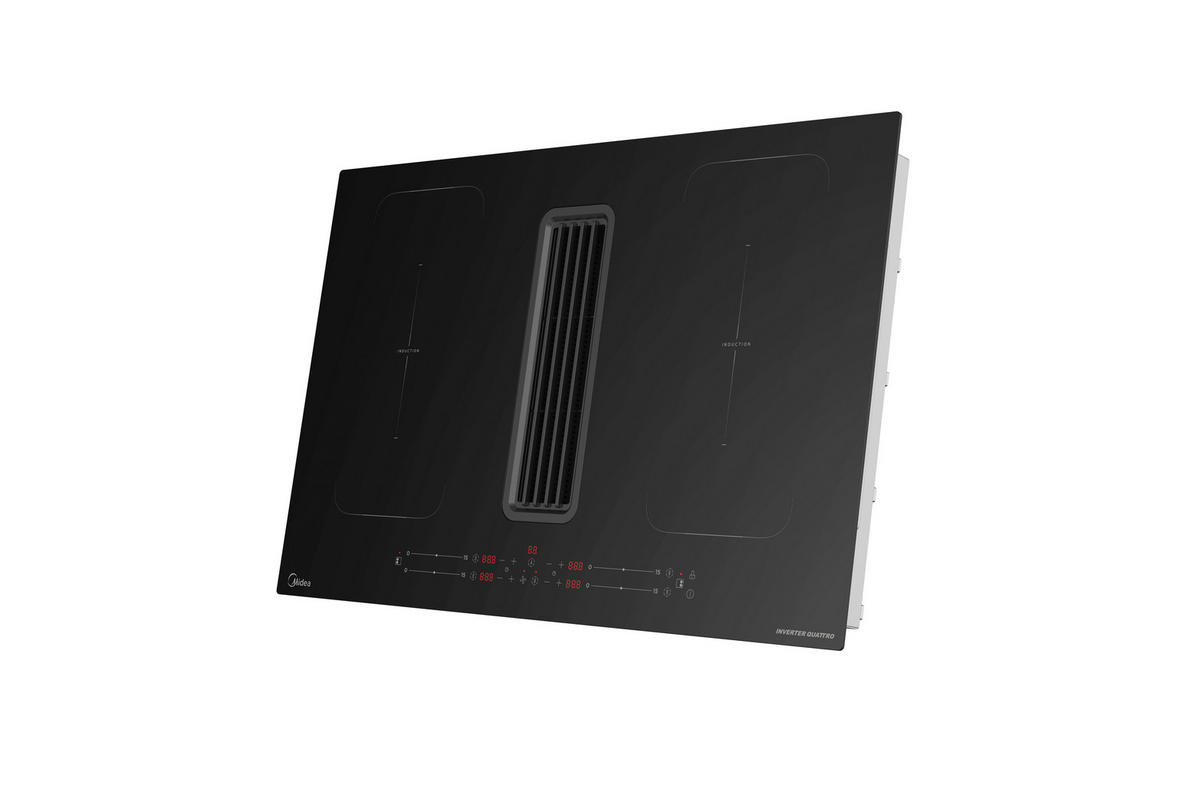 KOCHFELD-DUNSTABZUG-KOMBI MIH740Y038B  - Schwarz, Basics, Glas (80/23,7/52cm) - Midea