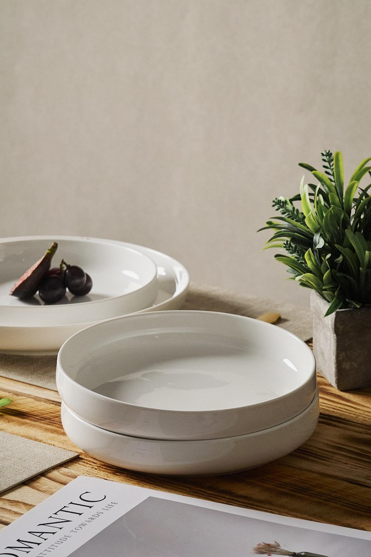 KOMBISERVICE Weiß OSLO SNØ 8-teilig 4 Personen  - Weiß, Design, Keramik - Novel