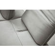 ECKSOFA in Echtleder Greige  - Greige/Anthrazit, Design, Leder/Metall (290/230cm) - Ambiente