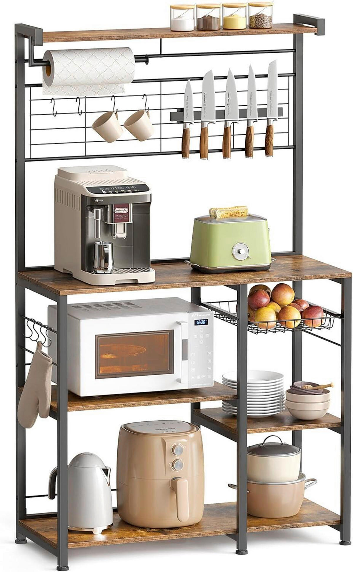 REGAL  90/167/42 cm Braun, Schwarz  - Schwarz/Braun, MODERN, Holzwerkstoff/Metall (90/167/42cm) - MID.YOU