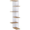 ÉTAGÈRE D'ANGLE in 37/140/37 cm Weiss, Honigeiche  - Honigeiche/Weiss, Lifestyle, Holzwerkstoff (37/140/37cm) - MID.YOU