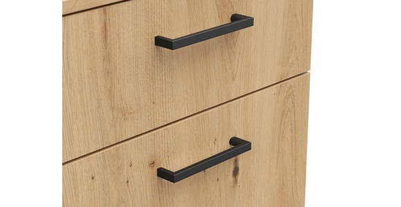 KOMMODE 45/83/40 cm in Eiche Artisan - Anthrazit/Schwarz, MODERN, Holzwerkstoff/Kunststoff (45/83/40cm) - Carryhome
