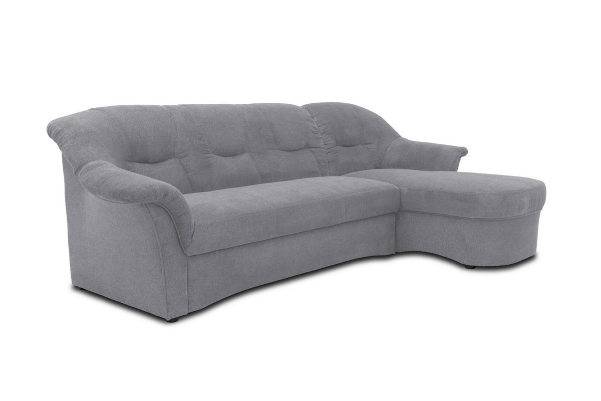 ECKSOFA Dunkelgrau Mikrofaser  - Dunkelgrau/Schwarz, KONVENTIONELL, Kunststoff/Textil (232/146cm) - MID.YOU