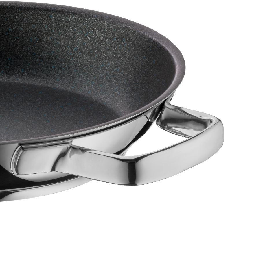 SERVIERPFANNE 28 cm  - Silberfarben/Schwarz, Design, Metall (28cm) - WMF