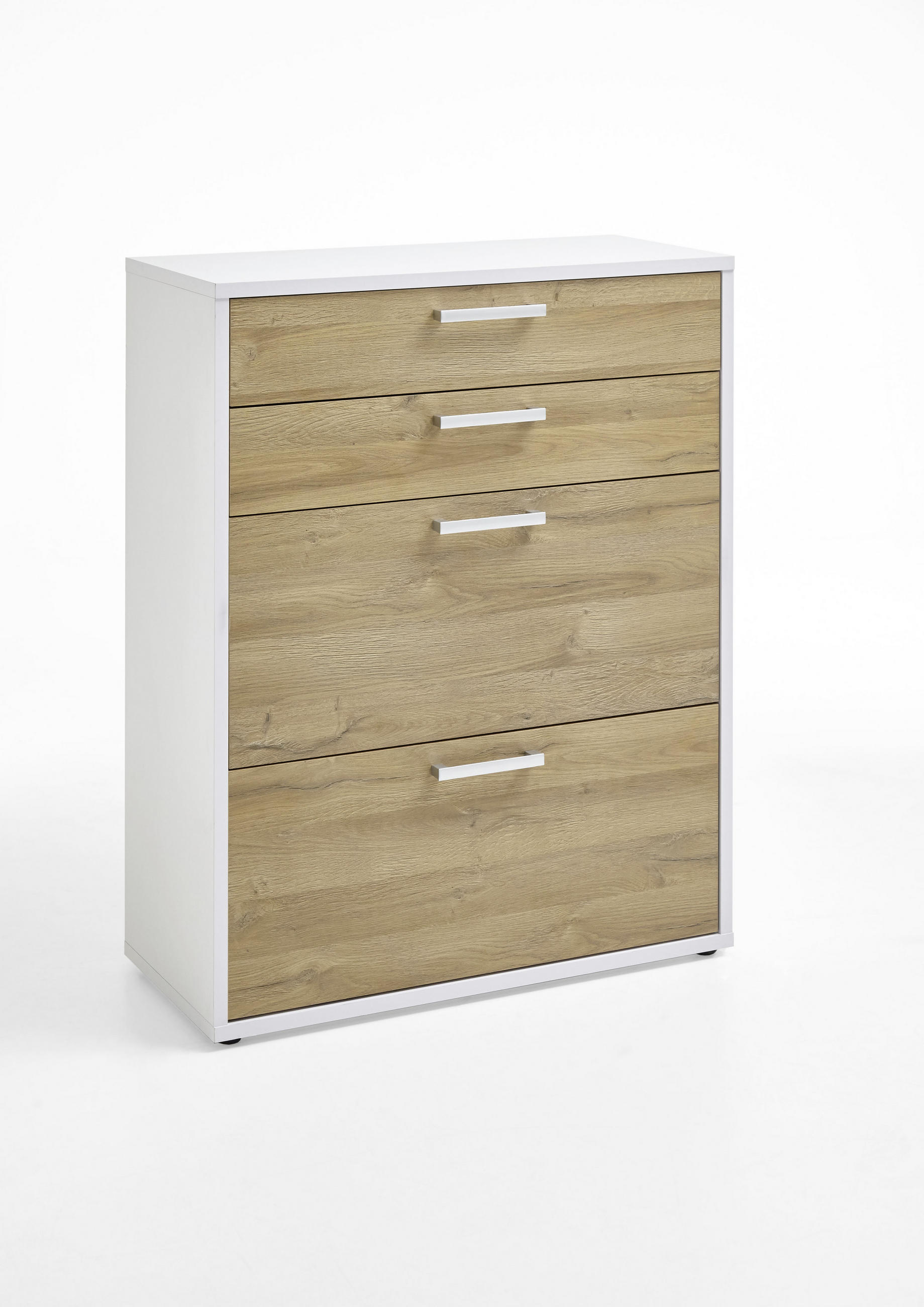 SCHUBLADENSET - Chromfarben/Alteiche, MODERN, Holzwerkstoff/Kunststoff (84,0/106,0/34,5cm) - Carryhome