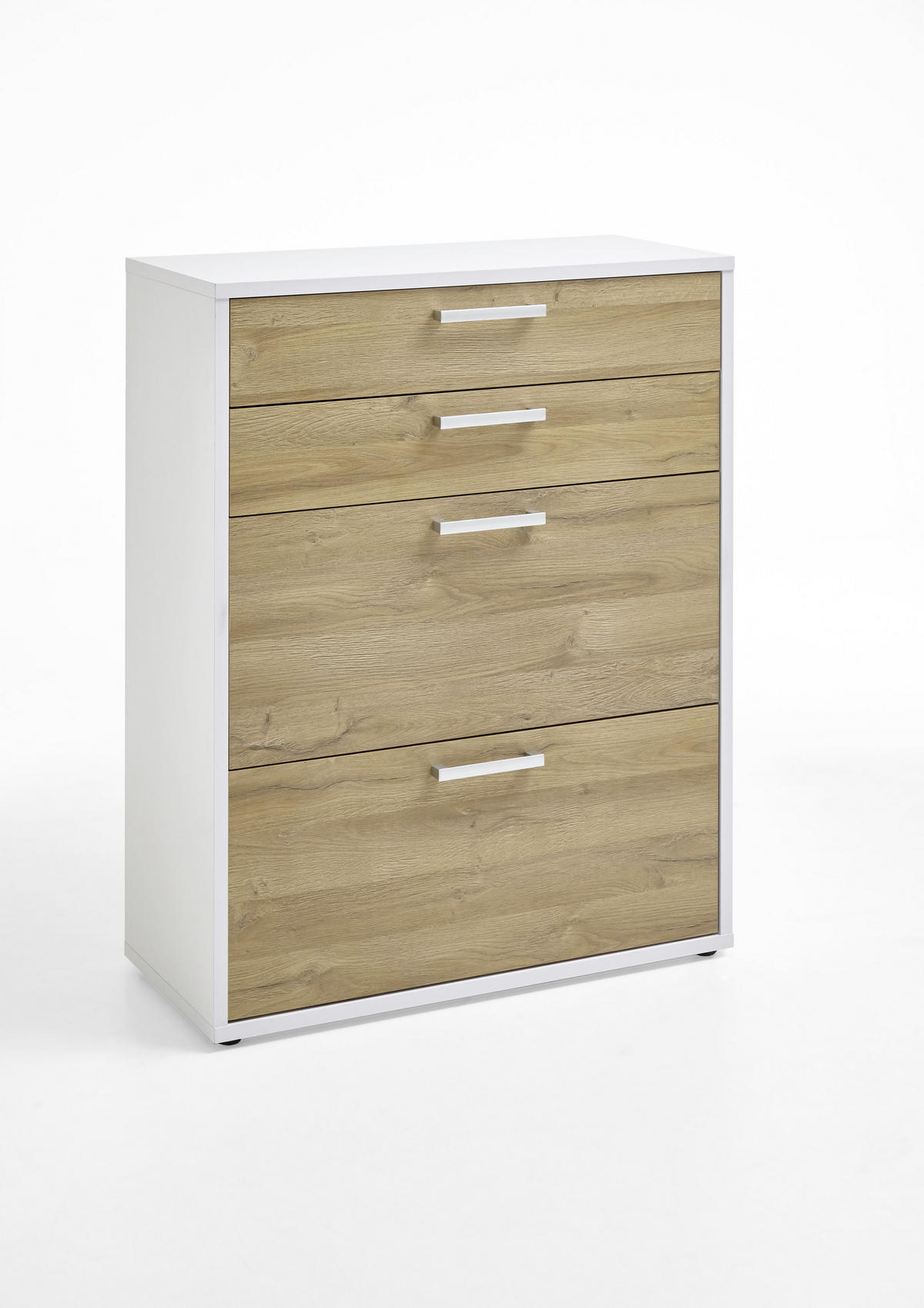 SCHUBLADENSET - Chromfarben/Alteiche, MODERN, Holzwerkstoff/Kunststoff (84,0/106,0/34,5cm) - Carryhome