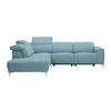 ECKSOFA Hellblau Flachgewebe  - Hellblau, Design, Textil/Metall (238/290cm) - Pure Home Lifestyle