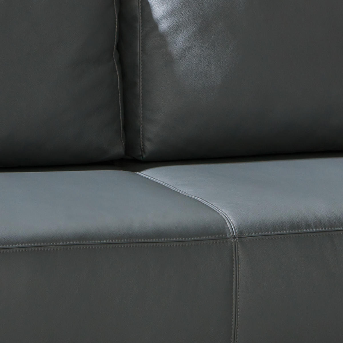 SCHLAFSOFA in Echtleder Anthrazit  - Chromfarben/Anthrazit, Konventionell, Leder/Metall (195/85/90cm) - Livetastic