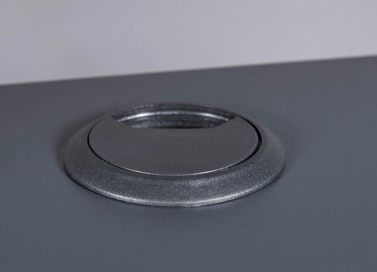SCHREIBTISCH 160/91/76,5 cm  in Anthrazit  - Anthrazit, KONVENTIONELL, Holzwerkstoff (160/91/76,5cm) - Boxxx