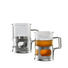 TEEGLAS 2-teilig - Klar/Silberfarben, Basics, Glas/Metall (15,50/10,50/8,00cm) - Leonardo