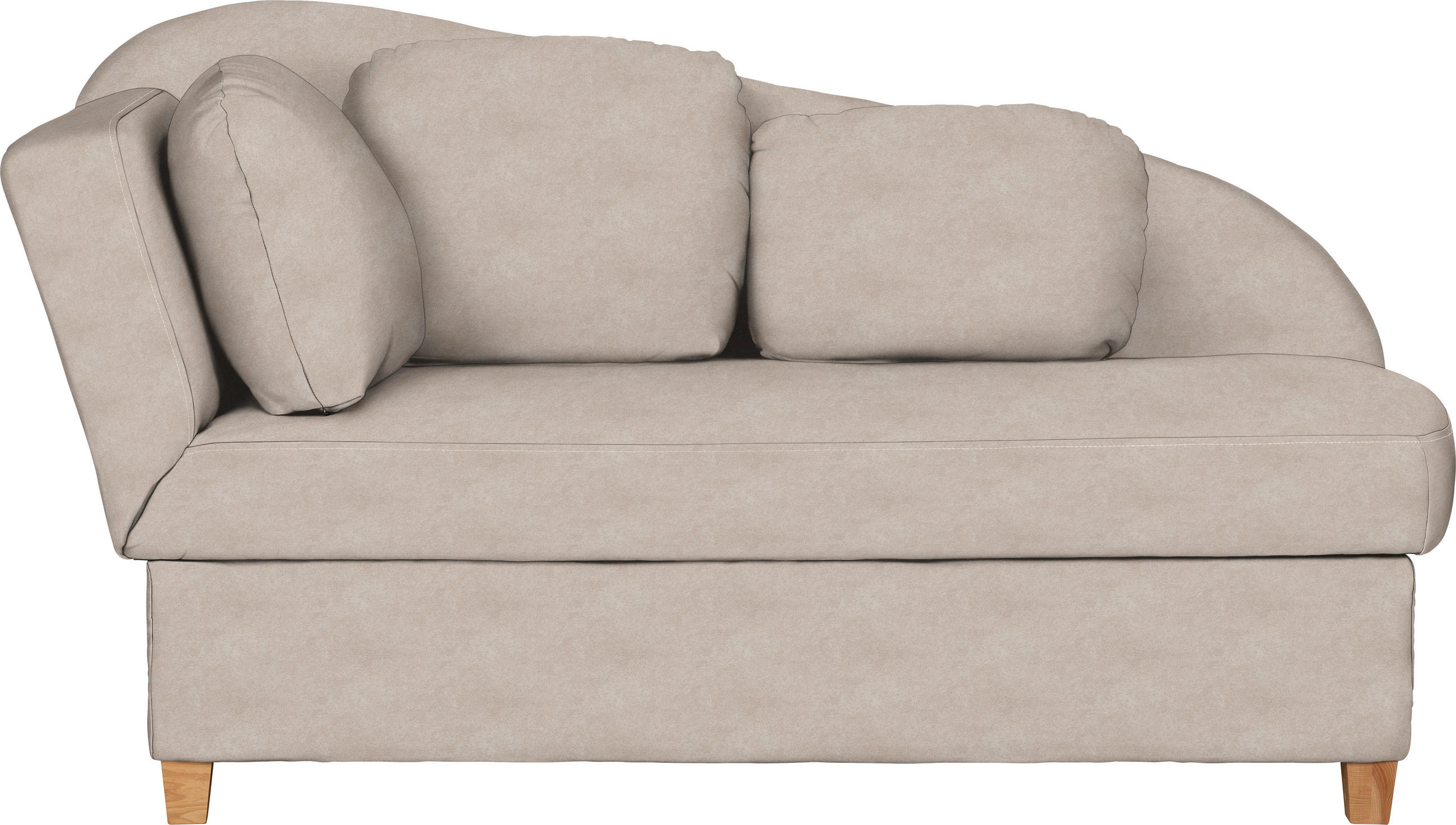 LIEGE  in Mikrofaser Sandfarben  - Sandfarben, LIFESTYLE, Holz/Textil (85/97/180cm) - Novel