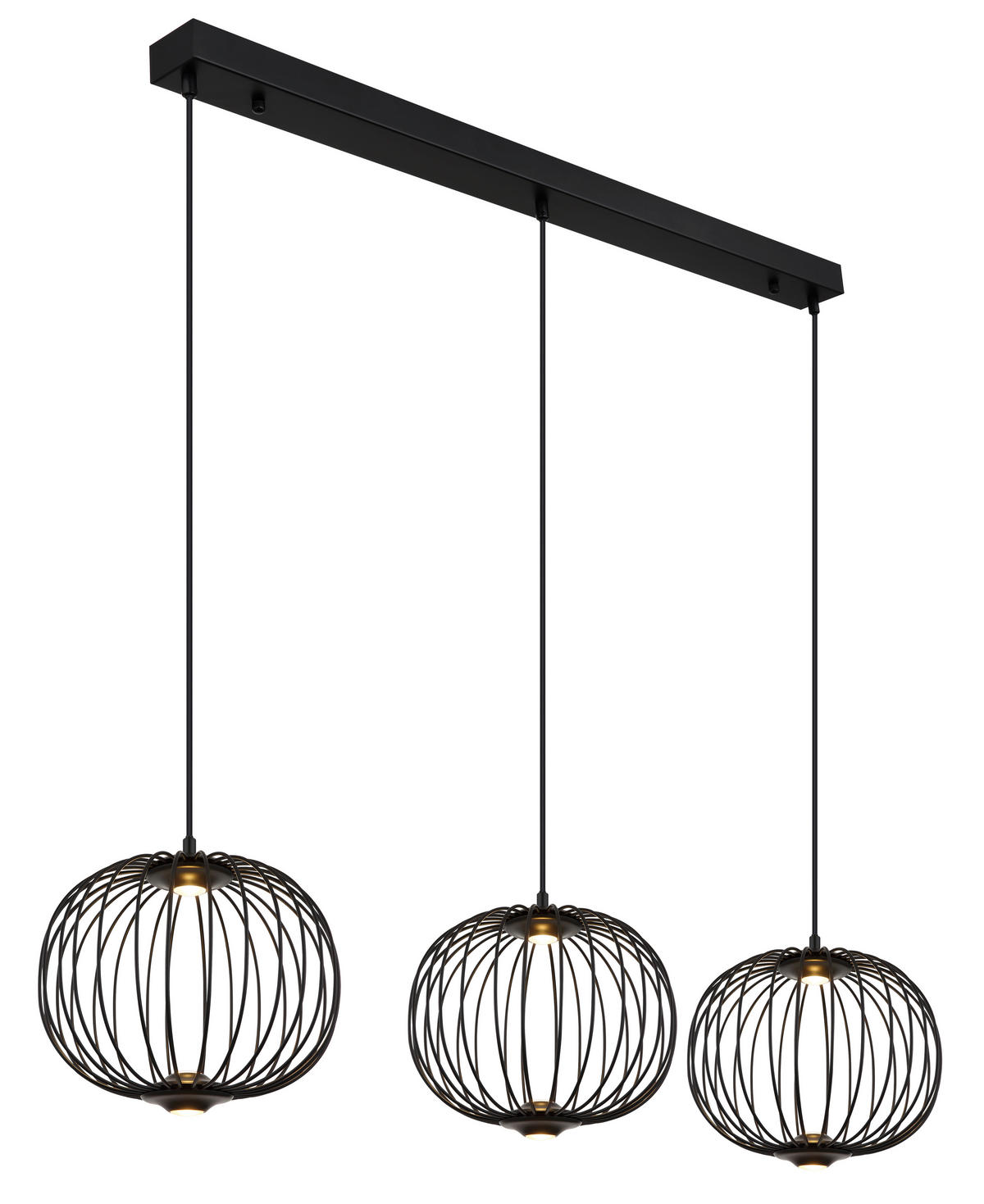 LED-HÄNGLAMPA 126/30/150 cm  - svart, Basics, metall/plast (126/30/150cm) - Globo