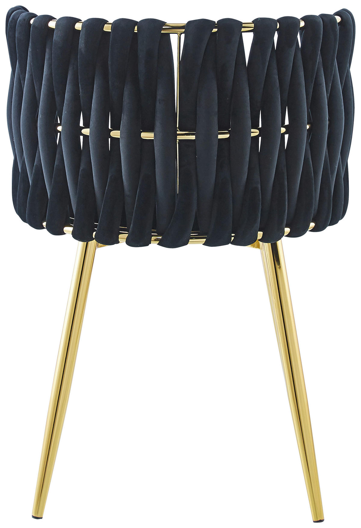 ARMLEHNSTUHL-SET 2 Stück  in Samt  - Goldfarben/Schwarz, MODERN, Textil/Metall (57/80/53cm) - Kayoom