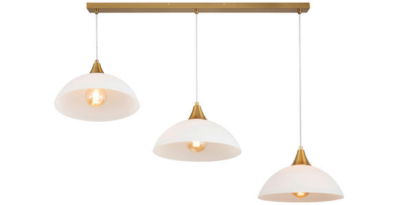 HÄNGELEUCHTE 106/30/150 cm  - Weiß, Trend, Glas/Metall (106/30/150cm) - Novel