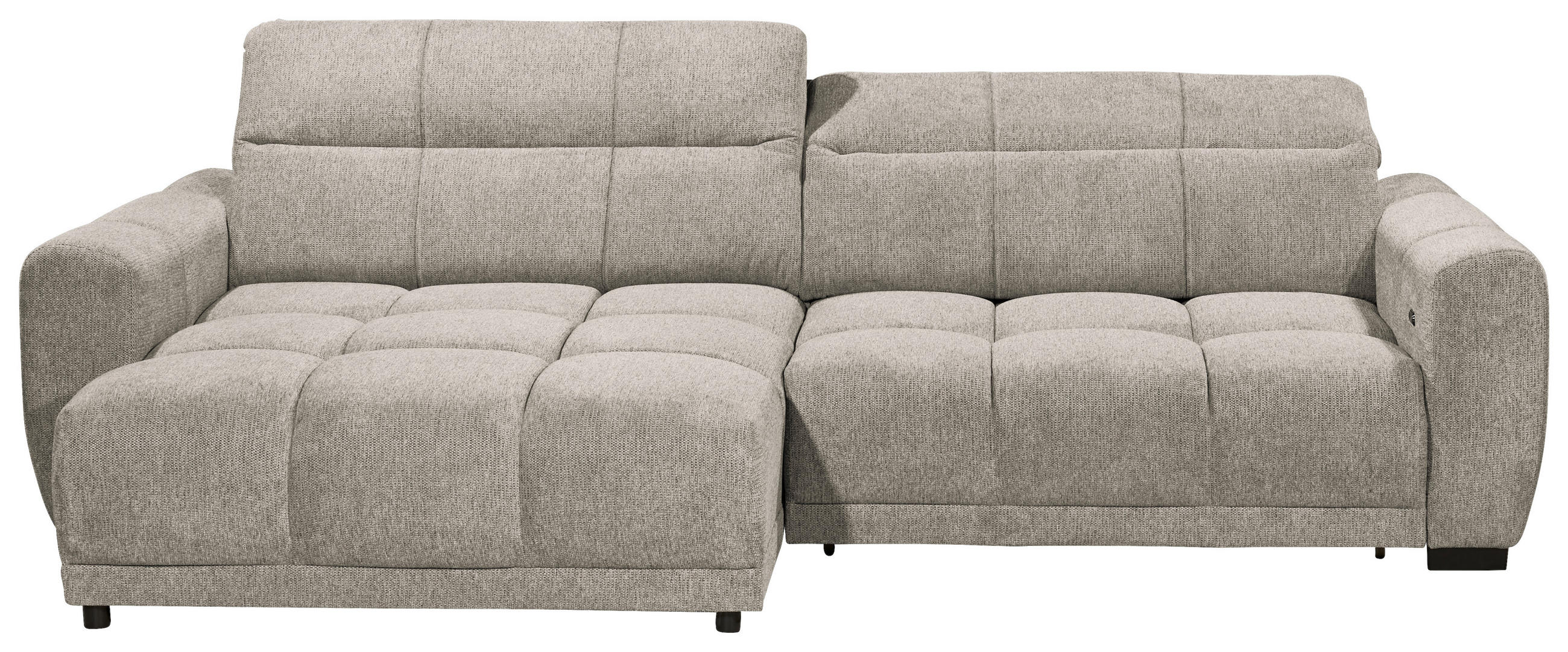 ECKSOFA HUNTER Sandfarben Mikrofaser  - Sandfarben/Schwarz, Basics, Kunststoff/Textil (170/297cm) - Livetastic